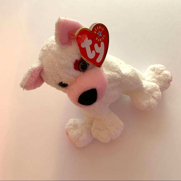 TY Beanie Babies Cupid White Plush Dog 7” New - Picture 5 of 7